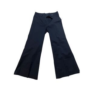 Tufi Duek Brazilian Luxe designer Black Wide Legged Ankle Pants 8